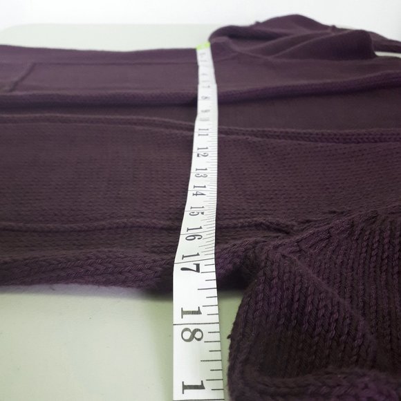 PURE Handknit Purple Open Front Knit Cardigan - Picture 4 of 12
